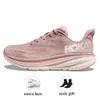 Correndo 2024 sapatos brancos pretos espumos rosa clifton 9 bondi 8 bondi sapatos femininos jogging livre pessoas carbono x2 nuvem arey azul corredores