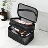 Kosmetische Taschen Hot Sales Luxus Clear Clear Make -up -Tasche Mesh Frauen Kosmetikbeutel Organizer Transparent Travel Make -up Waschbeutel Schönheit Hülle Toilettenkit L49