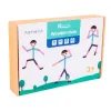 Rompecabezas divertidos niños Montessori Educational Wooden Stick Men Juego de rompecabezas Habilidad Habilidad Hand Fine Motor Ensamble Toys