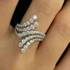 Cluster Rings CAOSHI Luxury Chic Finger Ring Female Engagement Party Jewelry With Brilliant Zirconia Gorgeous Fashion Accessories For Women