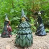 Halloween Witch Figurine Statue Resin Creepy Witch Sculptures Garden Decoration for Home Patio Yard Lawn Porch Garden Decoration 240409