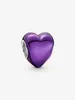 100 925 Sterling Silver Metallic Purple Heart Charms Fit Original European Charm Bracelet Fashion Women Wedding Engagement Jewelr7918821