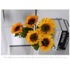 Fiori decorativi 50 cm Cm Sunflower artificiale Bouquet seta finta fiore fai -da -te decorazione di matrimoni Dispositiva di decorazioni per la casa