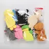 10pcsLot Cartoon Animal Velvet Finger Puppet Toy Doll Baby Cloth Educational Hand 240408