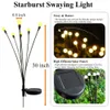 新しいソーラー6 8 10 LED Firefly Waterfrof Sunlight Powered Landscape Lights Lawn Garden Decor Light