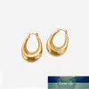 2024 new Vintage Gold Jewelry Tarnish Free 316L Stainless Steel 18k Gold Plated Bold Geometric Trapezoid Oval Square Design Hoop Earring Factory price expert desigw