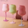 Wine Glasses Macaron Colored Vintae Wine lass Colored lass Red Wine oblet Small Fresh Cream Twister L49