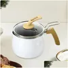 PANS PEQUEÑAS POTA COMINACIÓN PROFUNDA 12 CM 1.9L COLO DE COCINA PARA SOPA MECHO DE Sopa para estufas de gas Picnic Inducción Camina de cocina Entrega Home Gard Otpe0