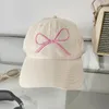 Ball Caps Breathable Show Face Small Hat Cotton Bow Pattern Soft Peaked Cap Outdoor Sunscreen Bowknot Embroidered Baseball DIY