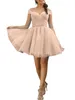 Party Dresses Off Shoulder Tulle Homecoming Short Prom For Teens Sparkly Mini Sleeveless Backless Cocktail Dress