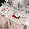 Tafelmatten kerstboom placemats vintage wasbaar voor keuken eetjongen decor