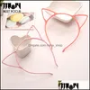 Bandons mode Fashion mignon Tissu simple bandeau de bande de poil de cheveux groupe cadeau cadeau de chats oreilles de casque accessoires de bande de coiffure 20pcs / lot drop délivre dhjjb