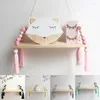 Decoratieve borden pc's muur hangende decor swing plank planken kamer opslag organisatie persoonlijkheid kinderen houten kralen kwaal