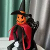 2023 Nyaste Halloween Pumpkin Elf Figur Desktop Table Fairy Ornament Miniature Figur Plush Doll Kids Toys Halloween Decor