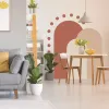 Boho Morandi Abstract łukowe naklejeka ścienne duże geometryczne naklejki ścienne Nordic Style salon pokój dziecięcy Domowe dekoracje wnętrz