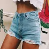 Shorts Summer Sexy Casual Ripped Jeans Shorts Nouveau Fashion haute taille Elastic plus taille High Street Women Shorts S2xl Vente chaude