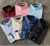 Mens Fashion Cotton Oxford Textile RAF Lange mouwen Shirt Slim Fit Casual Business Wear Hoge kwaliteit Pure Men 6611ess