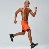 Spodnie męskie szorty 2 na 1 trening na siłownię podwójny Szybkie suche szorty męskie szorty sportowe krótkie spodnie jogging sportowe szorty