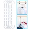 Shower Curtains Clothes Hanger Racks Multi-Port Support Circle Space Saving Closet Organizer 4 Pieces Storage Rack