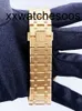 Top App Factory AP Automatic Watch Audempigues Royal Oak Offshore 15400OR 18K Rose Gold Blue Dial Paper