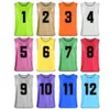 Scrimmage Training Vest 12 Pack Team Sports Pinnies Jerseys for Adult Youth Soccer Bibs Numbered Practice 240402