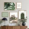 Tropical Plants Castle Moroccan Door Olive Wall Art Canvas Painting Nordic Posters Prints Landscape Wall Pictures Bedroom Decor