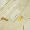 Luxe handtassen 22 tote tas ontwerper schoudertassen dames klassieke grote capaciteit shopper lederen goud gewatteerde sling 2 pc's portemonnee ketting handtas