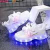 Sneakers Breathable Wear-resistant Baby Luminous Sneakers Boys Girls With Lights Shoes Summer Kid Shoes Children Casual Luminous Sneakers Q240412