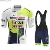 Set di maglia ciclistica Circus Wanty Fluorescente Green Bicyc Team Maillot Ciclismo Mens MTB Wear Wear Jermey Summer Breath Bike Bike Sets L48