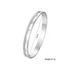 Bangle Luxe zirkoon voor vrouwen Goud roestvrijstalen charme sieraden uit dubbele laag Romeinse cijfers Bracelet Verjaardagscadeau