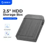 Przypadki ORICO 5PCS 2.5 "HDD STOAGE CUSE MORNUDISK 2,5/3.5" Pole zabezpieczające HDD dla dysku twardego z etykietą Design Dowód wilgoć