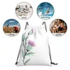 Rucksack Aquarell Thistle Rucksäcke Mode tragbare Kordelbeutel Bündel Taschenminger Tasche für Reisestudenten