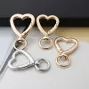 Rings 50PC Heart Spring Gate Rings Openable Keychain Leather Bag Belt Strap Dog Chain Buckles Snap Closure Clip Trigger DIY Accessorie