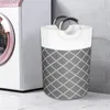 Bolsas de lavanderia cesto cesto colapsível alça portátil