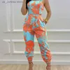 Grundläggande avslappnade klänningar Kvinnor Jumpsuit Elegant Sexig Suspender tryckt Jumpsuits Casual Hip midja Overaller Romper For Women Spring Summer 2023 1 T240415