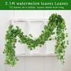 21m Planta artificial Ivy verde folha guirlanda de seda parede de seda pendurada videira de decoração de jardim de casamentos de casamento diy folhas falsas 240408