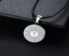 Naszyjniki wiszące Modyle 2021 Skórzany łańcuch srebrny kolor modlitewny dla mężczyzny katolicka biżuteria hurtowa 4425086
