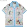T-shirts masculins Designer Fashion T-shirt haii lettre florale imprimer des chemises de plage masculine de bowling en soie
