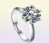 Yhamni Real Pure White Gold Ring 18krgp Anneaux de tampon Set 3 Carat CZ Diamond Madings For Women Ring 9256650