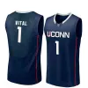 Jerseys de baloncesto de UConn Huskies College Josh Carlton Jersey Tyler Polley Jalen 4 Adams Ray 34 Allen Rudy 22 Gay Sidney Wilson Custom Stitch