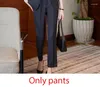 Pantaloni da due pezzi da donna in stile francese Office Elegante Office Donne Abbigliamento formale 2024 Blazer Fashion Sleeve Pannello streetwear