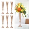 Vases 6Pcs Metal Desktop Large And Tall Flower Holder Gold Luxury Decoration Vase Centerpiece