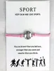 10pcslot Baseball softball Charm Calce corde di cera braccialetti Sports Women Men Girls Gioielli unisex Gioielli Friendship Gollione 6279833