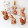 3Dリスパイナッツキャンドルシリコーンカビ動物ナッツクリスマスプレゼントプレゼント装飾