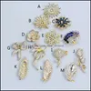 Smyckesinställningar DIY Pearl Brosch Flower for Women Fashion Accessories 13 Styles Gift Drop Delivery Dhgarden Dhjma