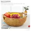 Storage Bottles Basket Egg Child Kids Snack Containers Woven Vegetable Baskets Wooden Retro Style