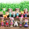 14pcs Set PVC Gabby Dollhouse Figure Tout Mercat Cartoon Animaux Souring Car Cat Hug Gaby Girl Dolls Kids Birthday Gifts 240411