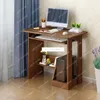 Modern Wood Desktop Computer Desk met toetsenbordvak PC Laptop Desk voor studie Student Writing Table Home Office Work Furniture