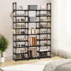 Kayfia 9 Tiers Schuh Rack Schuh Organizer Aufbewahrung mit nicht gewebter Stoff hohe Schuhschuhschuhständer Halt 50-55 Paar Stiefel stury stury