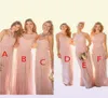 2019 Blush Pink Long Country Style Bridesmaid Dresses Ruched One Shoulder Sweetheart Backless Cheap Maid of the Honor Dress27910995356890